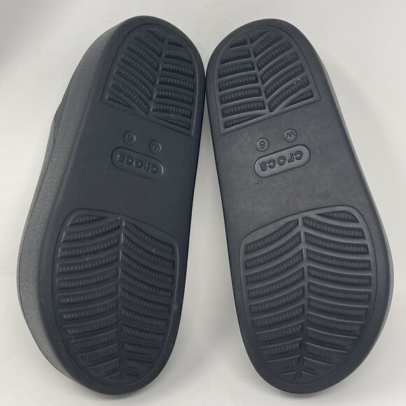 Crocs Dylan Platform Clogs Womens 6 Black Comfort Modern Chic Textured - Picture 11 of 14